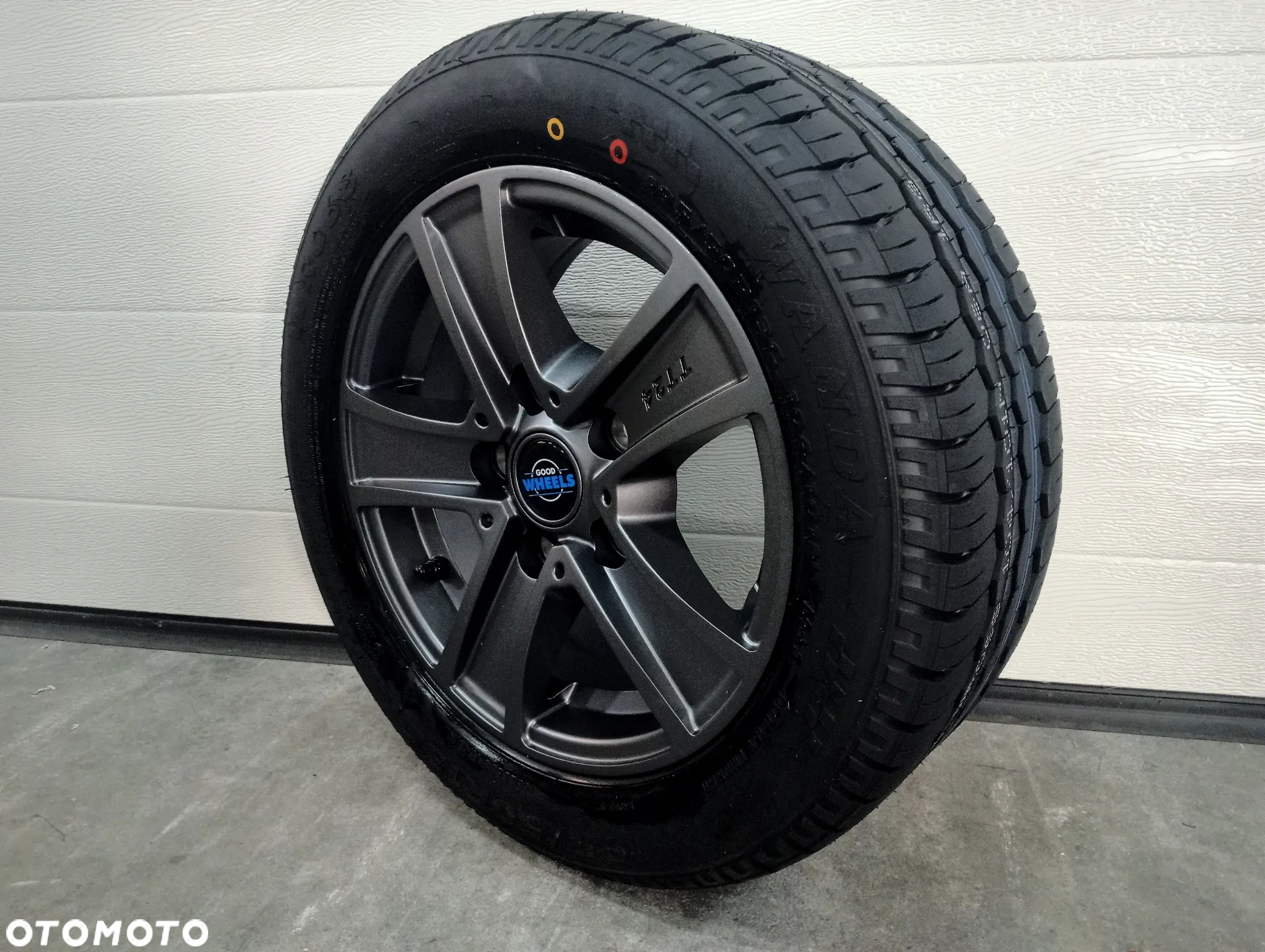 KOŁO 195/50 R13C WANDA 5x112 FELGA ALUMIOWA GRAFITOWA MAT PRZYCZEPA OPONA - 4