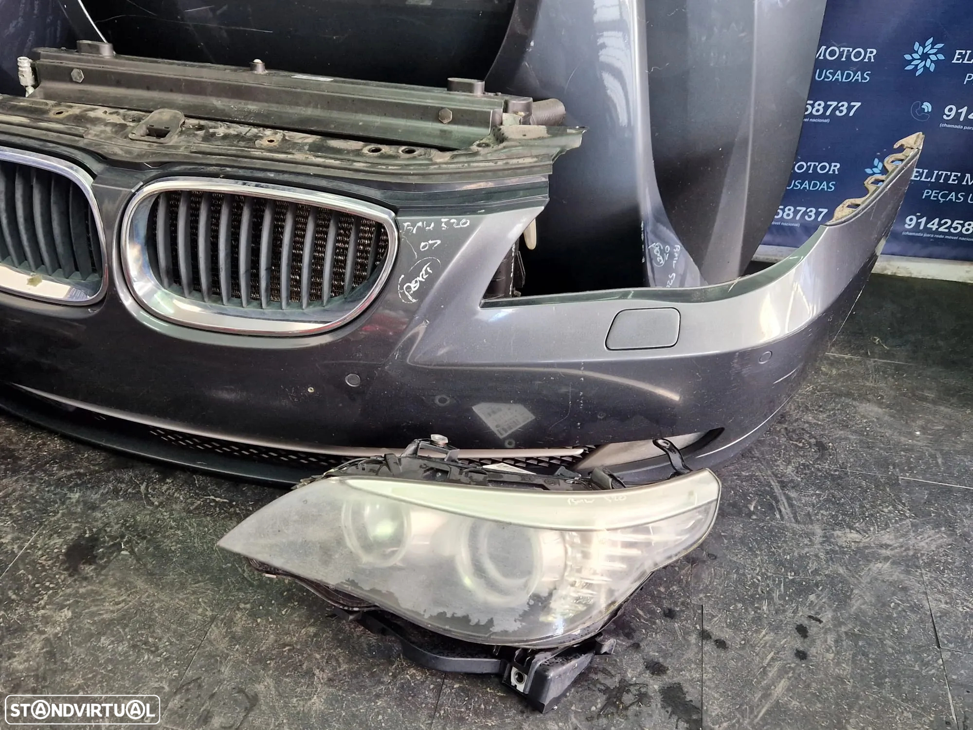 Frente completa usada BMW 520D LCI E60 E61 163CV capot parachoques oticas guardalamas - 5