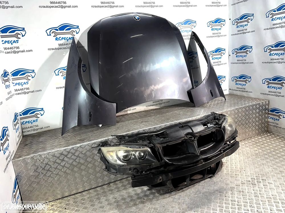 BMW Serie 3 E90 Sedan E91 Touring 320D 163cv Frente Completa Pack M Xenon Carrinha 2004 / 2010 - Parachoque parachoques guarda lama lamas farol farois capo capot capô grelha pack M nevoeiro LCI Pré radiador radiadores - 2