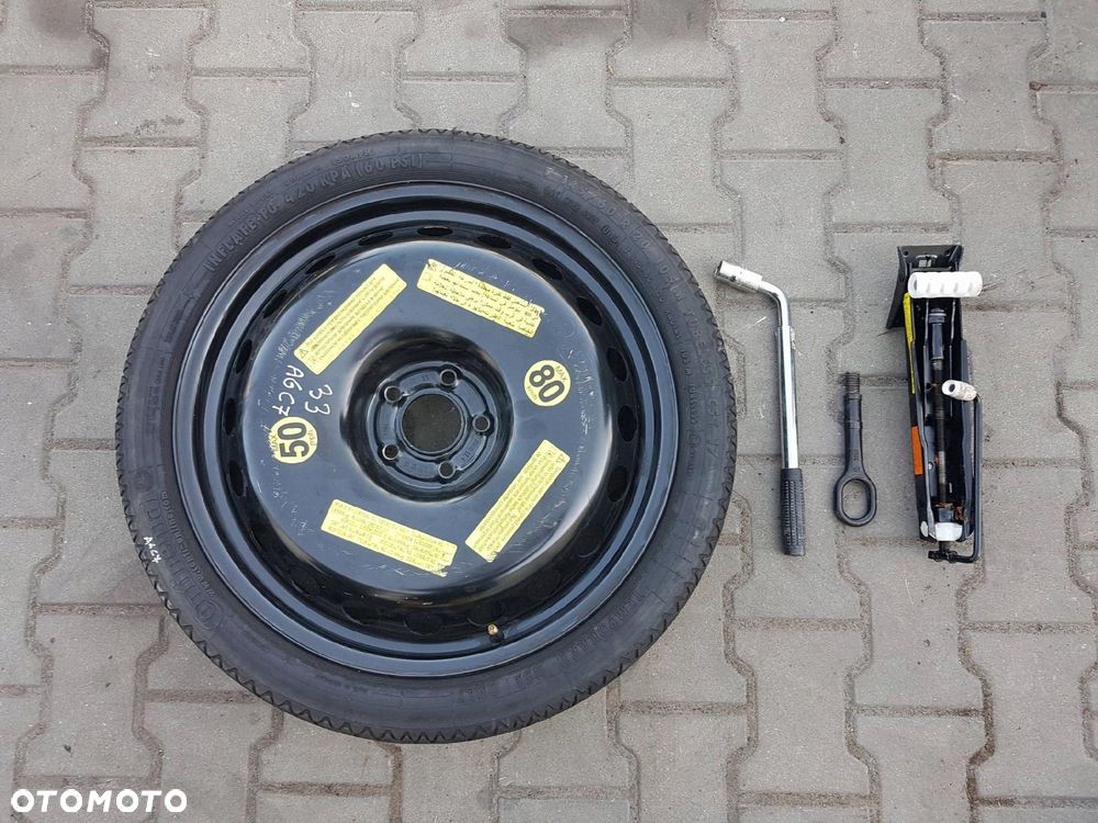 AUDI A6 C7 10-18r AUDI A7 18r- KOŁO DOJAZDOWE r20 5X112 LEWAREK KLUCZ UCHO - 1