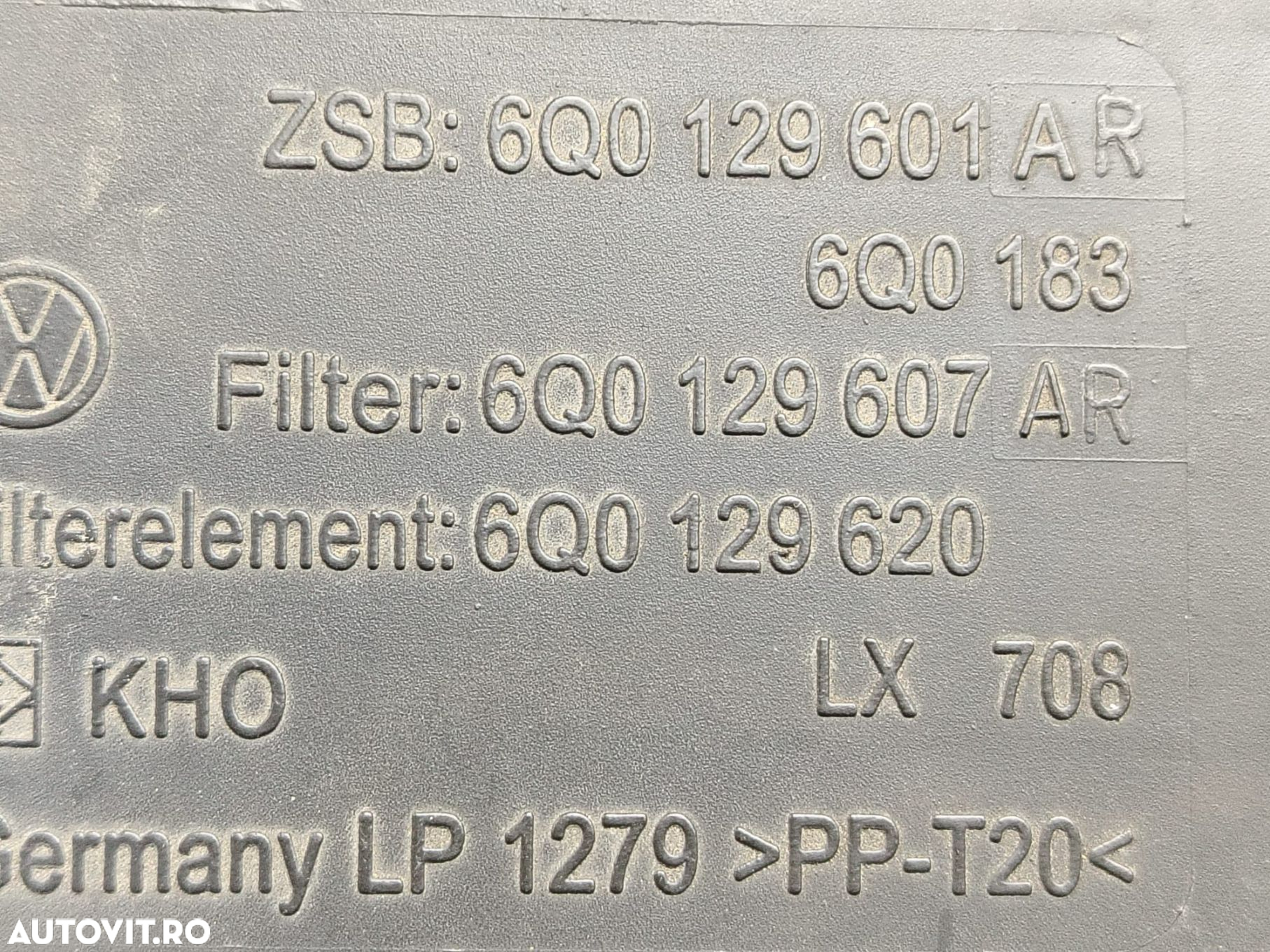 Carcasa filtru aer 6q0129607ar 1.4 tdi BNV AMF BMS BLS Skoda Roomster - 3
