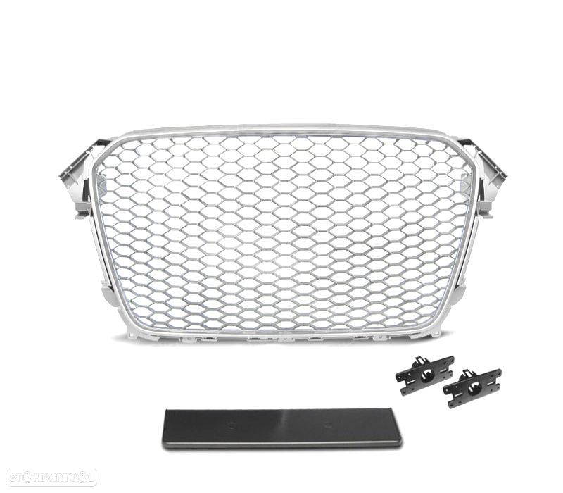 GRELHA FRONTAL AUDI A4 B8 11-15 CINZA CLARO - 2