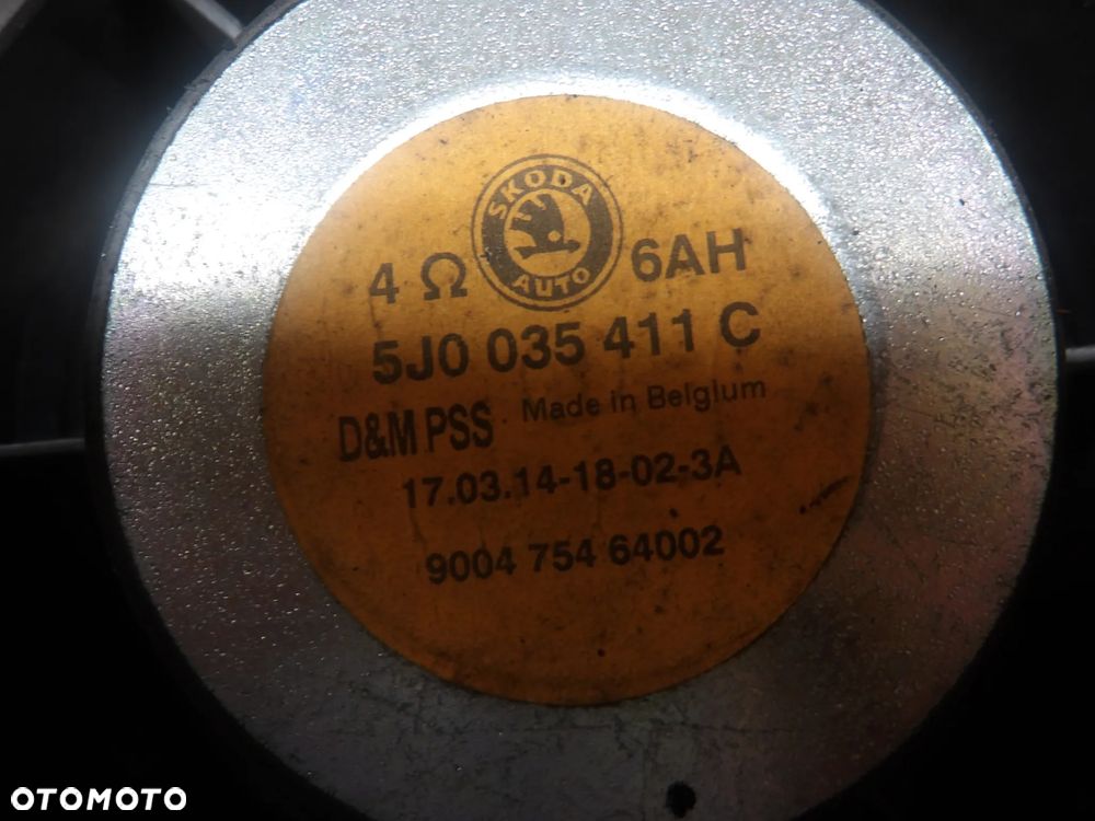 SKODA FABIA II LIFT KOMBI 10-14 1.2B GŁOŚNIK PRAWY LEWY PRZÓD 5J0035411C - 5
