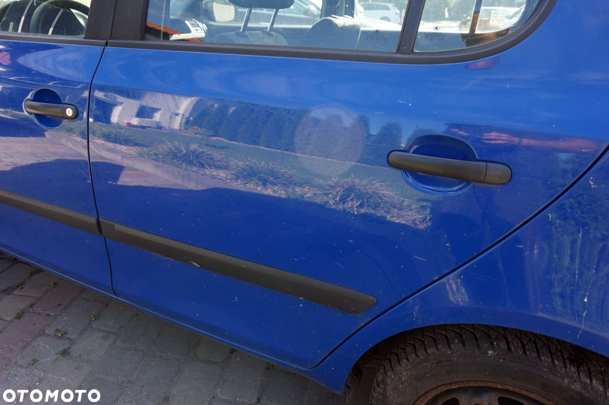 DRZWI TYLNE LEWE FABIA II 545 5D HB 4590  NIEBIESKI SKODA 2006-2010 - 2