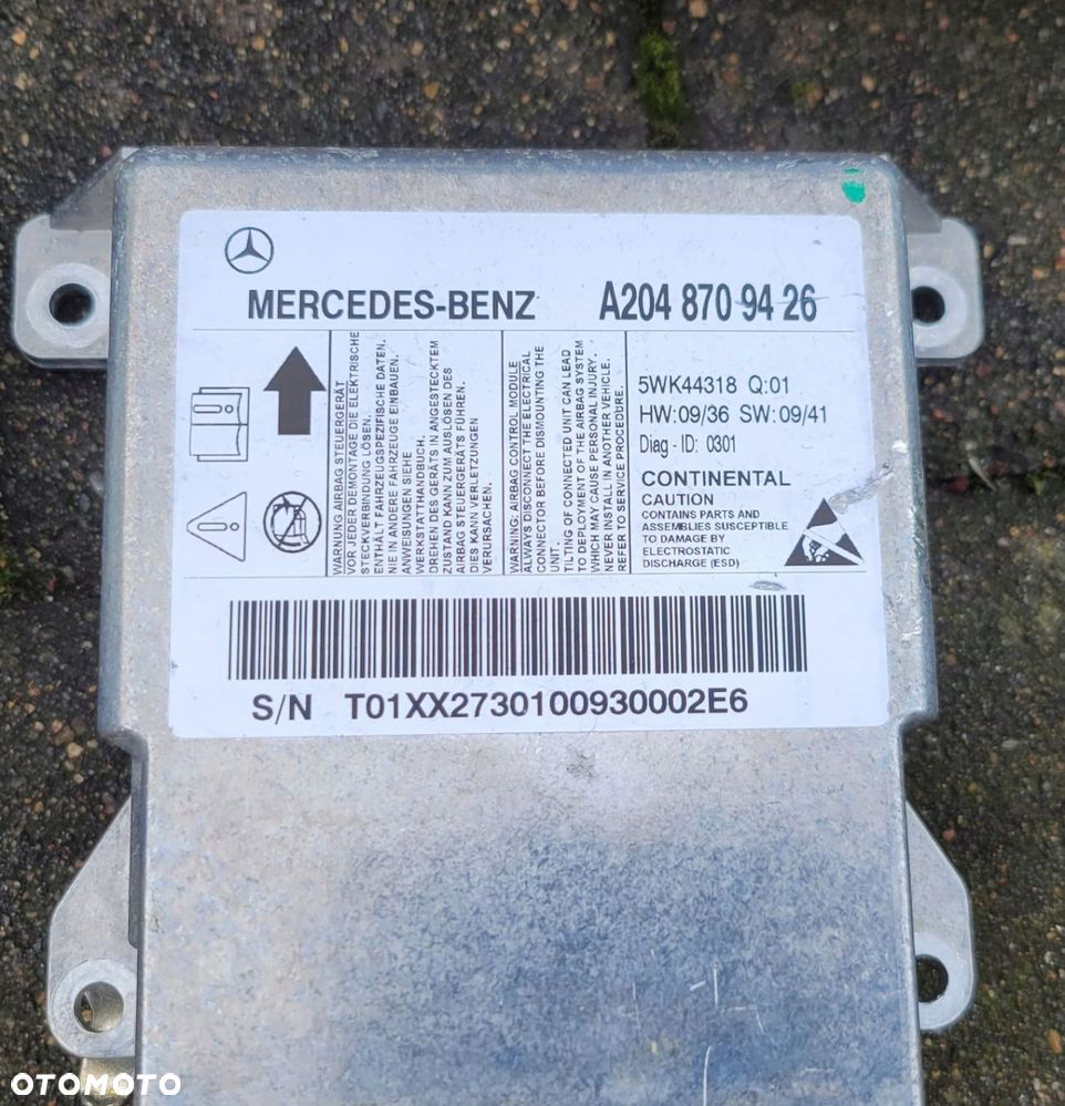 MERCEDES W204 DESKA KONSOLA PASY NAPINACZE AIRBAG KOMPLET ORYGINAŁ - 11