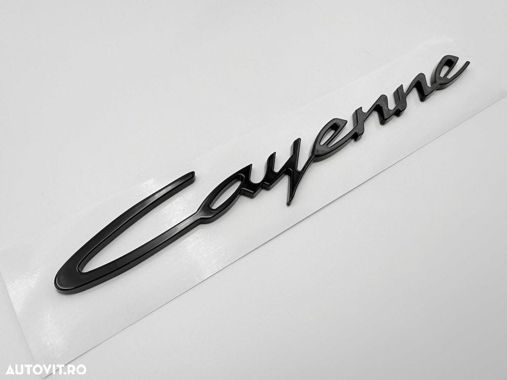 Emblema Compatibila PORSCHE Cayenne 2023 facelift spate negru - 2