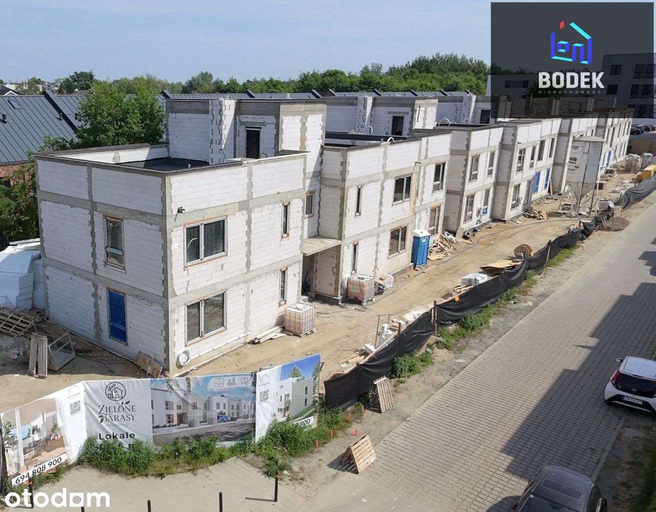 0%, taras 62 m2, balkon 10 m2, podłogówka, parking