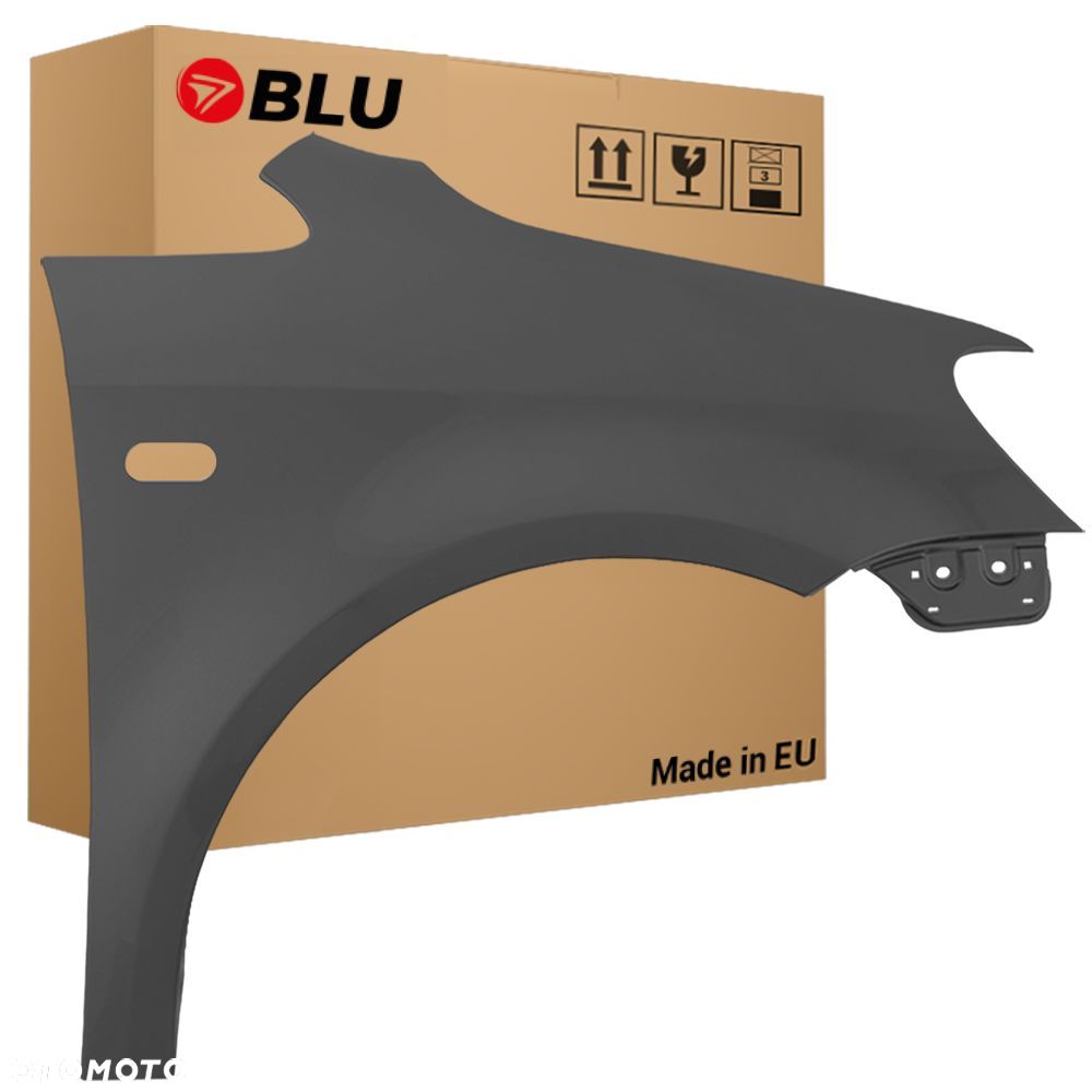 BLU Błotnik VOLKSWAGEN VW CADDY 3 LIFT LH7W prawy szary 2010-2015 przód NaturGrau - 1
