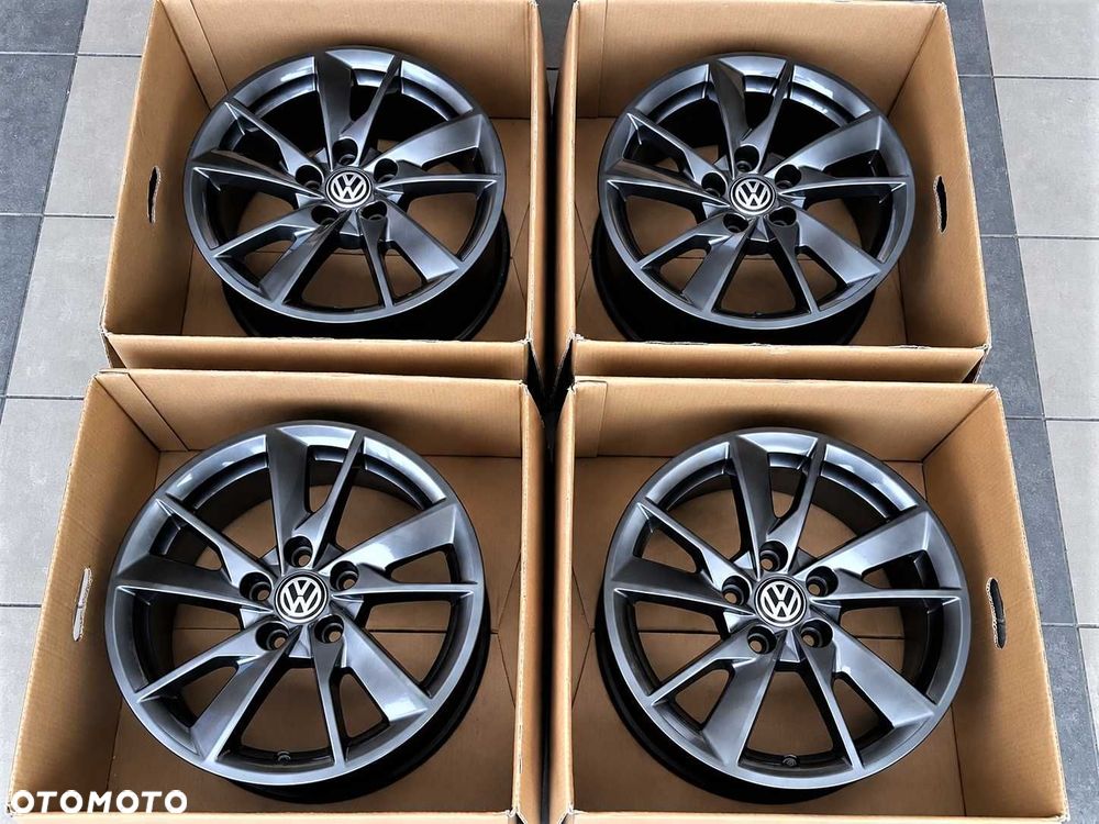 Alufelgi 16 5x112 VW Golf Passat Tiguan Jetta Touran Caddy T-Roc Nowe Chrom Shadow ! 611# - 6