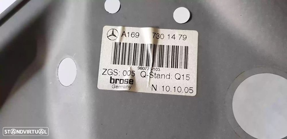 ELEVADOR DE VIDRO TRASEIRO DIREITO MERCEDES-BENZ CLASSE A 2005 -A1697301479 - 2