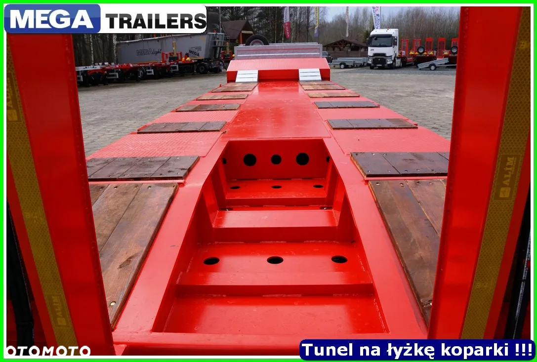 Mega Nisko podłoga 4 osie,  dł. 9,50 m, TUNEL na RAMIĘ KOPARKI !!! - 18