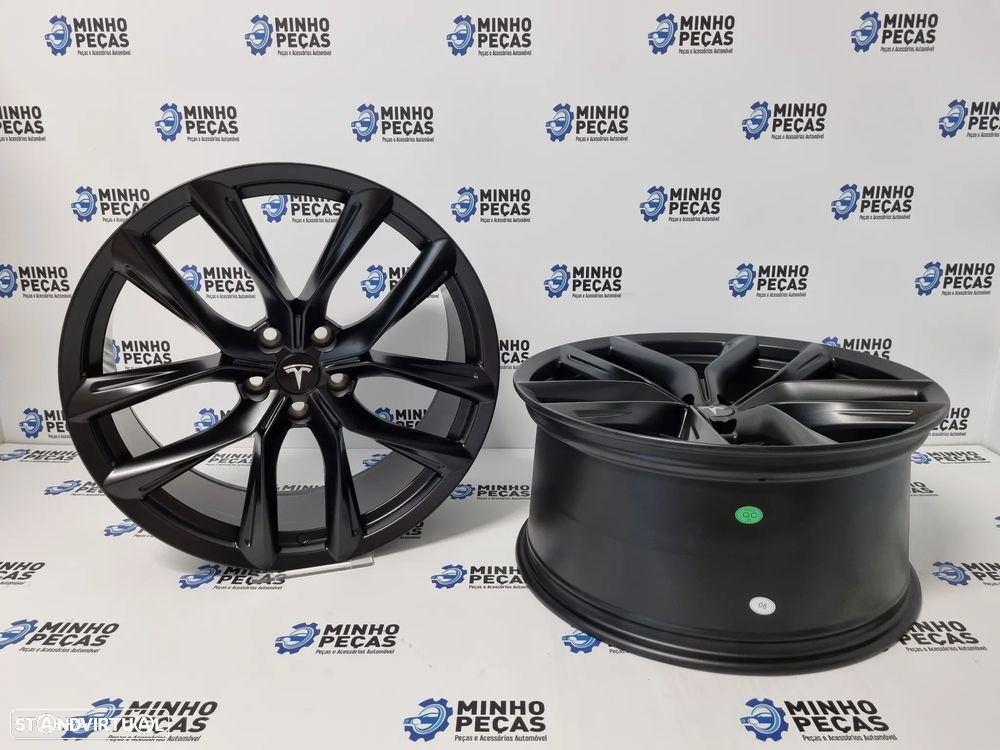 Jantes Tesla Model 3 T Sportline em 21 (5x120) Matt Black - 4