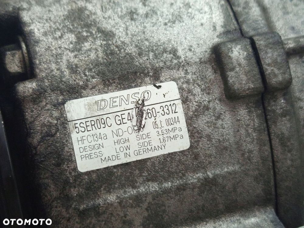 TOYOTA YARIS III AURIS 1.33 KOMPRESOR SPRĘŻARKA KLIMATYZACJI 447260-3312 - 7