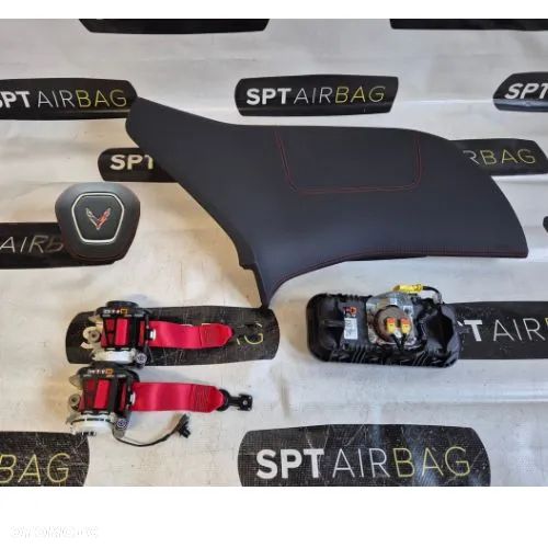 CHEVROLET CORVETTA C8 DESKA BOK KONSOLI ZAŚLEPKA PODUSZKI AIRBAG AIR BAG PASY KIT SET - 1