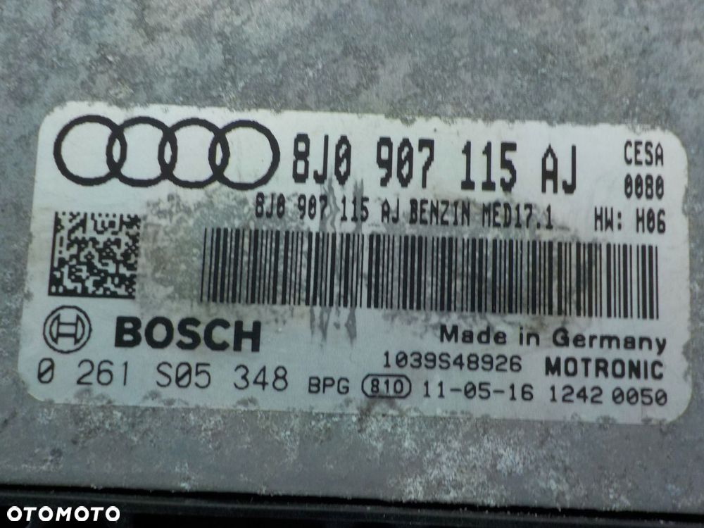 AUDI TT 8J LIFT 2.0 TFSI 11r CABRIO sterownik komputer silnika 8J0907115AJ - 4
