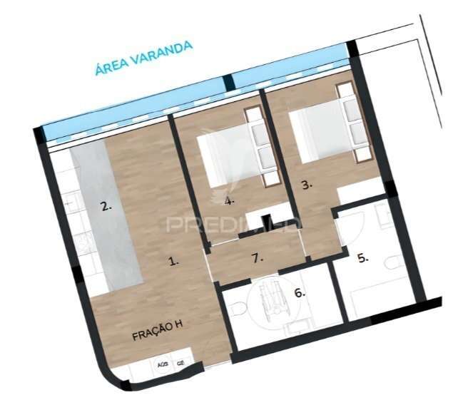 Apartamento T2 com varanda em Sines - Grande imagem: 2/14