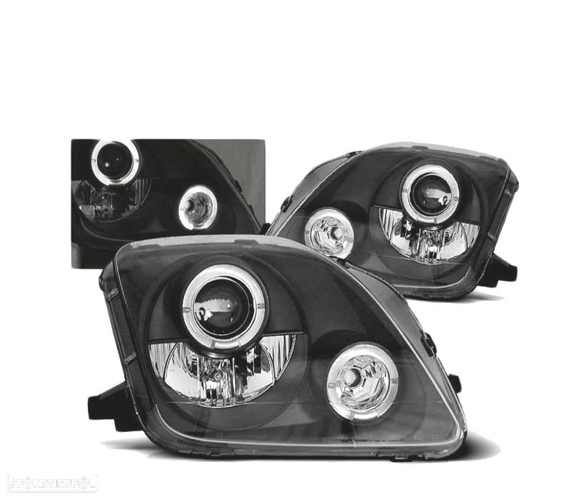 FARÓIS ANGEL EYES HONDA PRELUDE 97-01 PRETO - 1