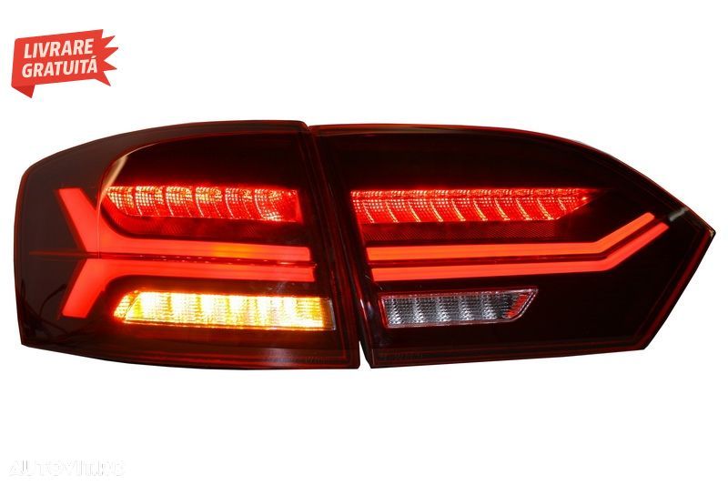 Stopuri LED VW Jetta Mk6 VI 6 (2012-2014) Semnal Secvential Dinamic- livrare gratuita - 5
