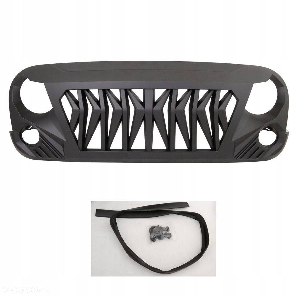 Atrapa Grill Kratka Tuning Black Plastik Jeep Wrangler JK III 3 2006-2018 - 2