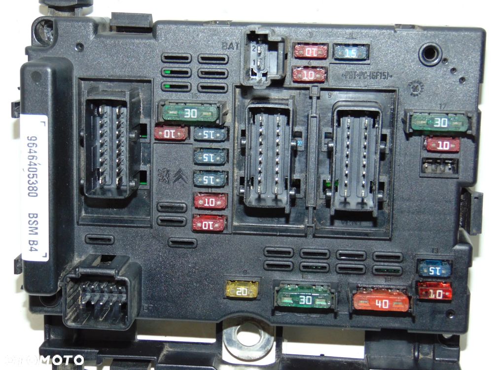 Moduł sterownik BSM skrzynka puszka bezpieczników 9646405380 Citroen C2 C3 C5 Berlingo I Xsara Picasso Peugeot 206 307 Partner - 11