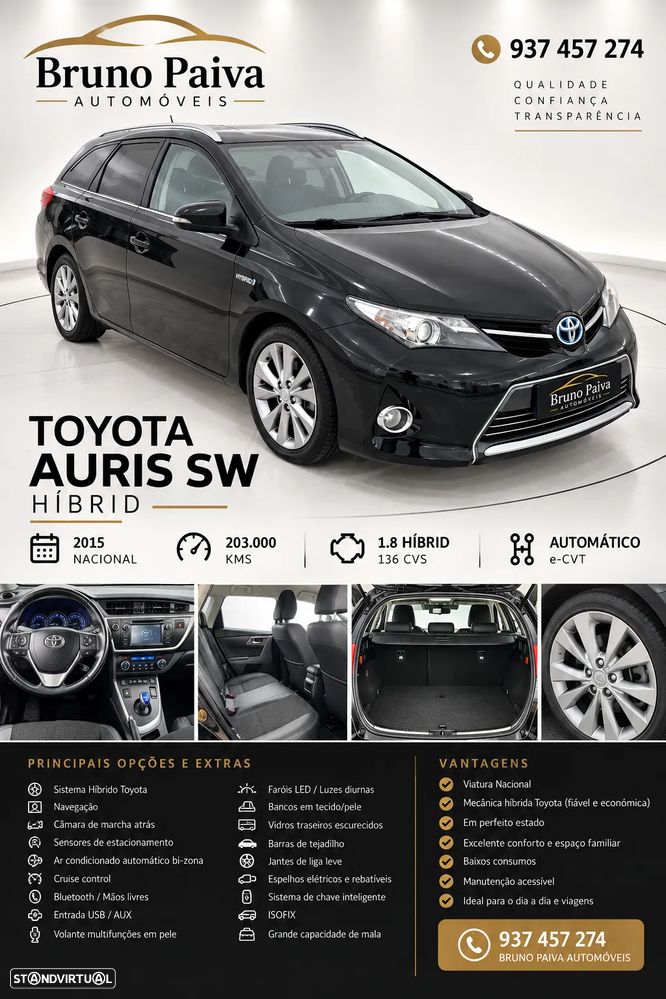 Toyota Auris Touring Sports 1.8 HSD Exclusive +TSS+Navi - 10