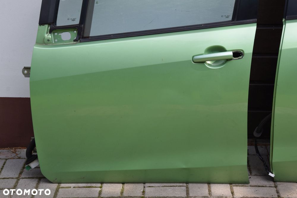 Opel Agila B II 08-15 Drzwi lewe przednie lewy przód zielone ZJD ZJDB w kolor - 2