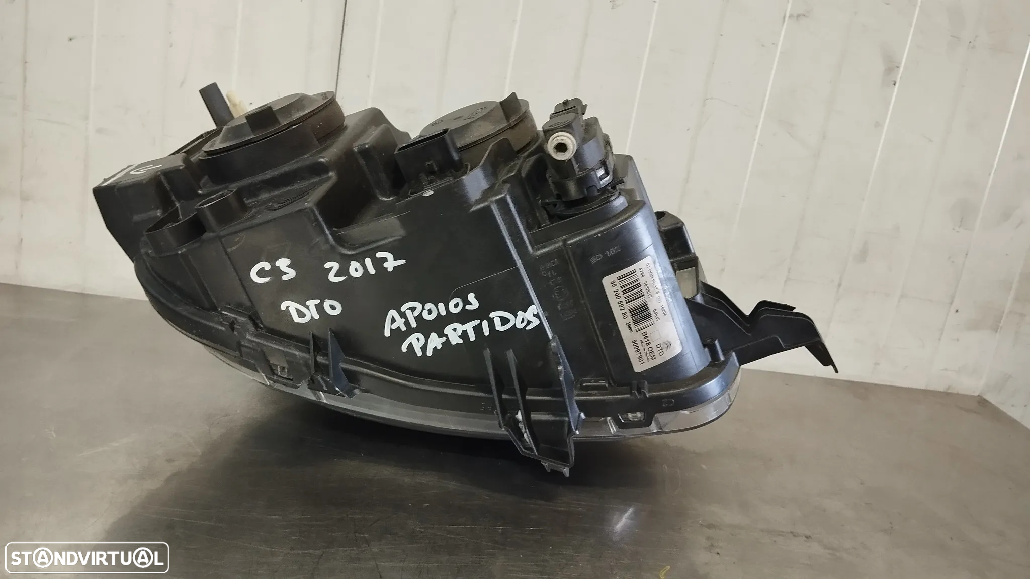 ÓTICA / FAROL CITROEN C3 III - DIREITO - 2016-> REF- 982005928 (APOIOS PARTIDOS) - 3