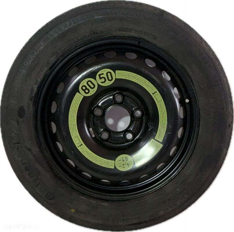 KOŁO DOJAZDOWE ZAPASOWE MERCEDES C KLASA T125/90 R176 5X112 DARMOWA DOSTAWA - 1
