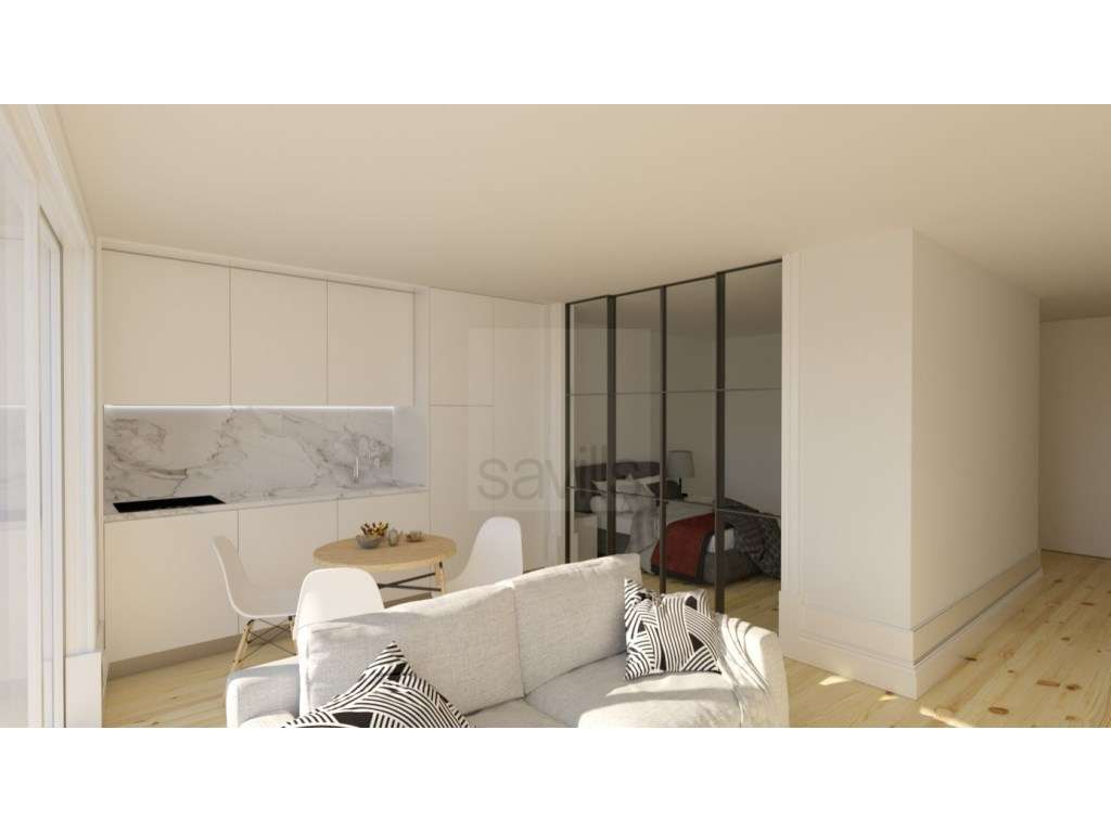 Apartamento T0+1 à Rua do Ouro com terraço - Grande imagem: 2/5