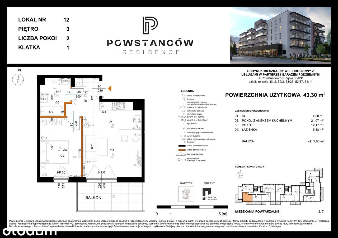 Mieszkanie w nowej inwestycji - centrum Ząbek – M12