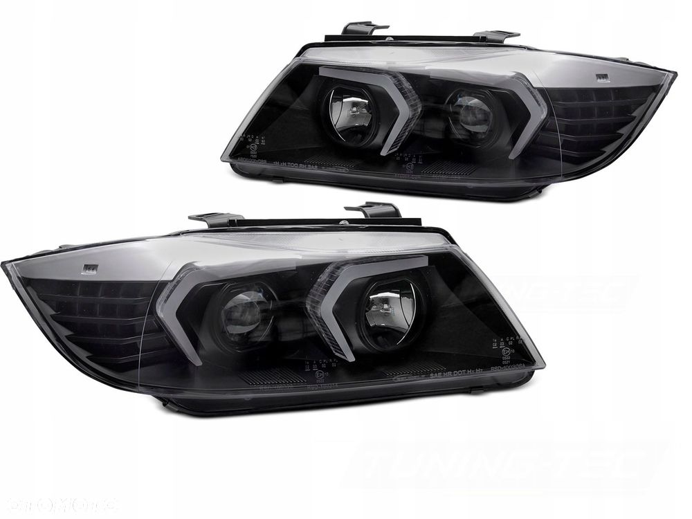 Reflektor Lampa kpl Ringi Angel LED Neon 3d-G20 Tuning Black Bmw 3 e90 e91 - 1
