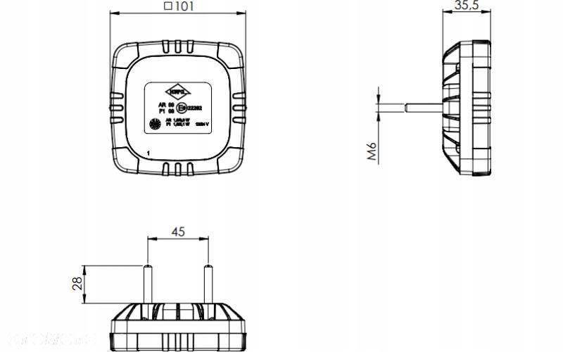 LAMPA ZESPOLONA LED TYLNA TRAKTOR PRZYCZEPA 12/24V 3 FUNKCYJNA - 5