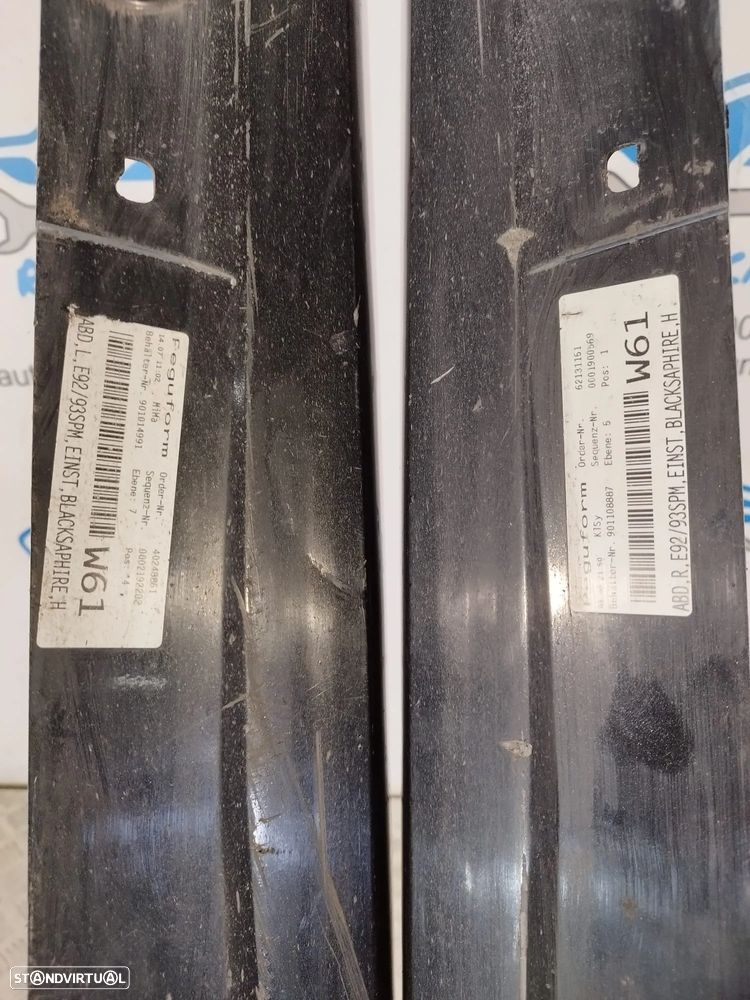 EMBALADEIRA EMBALADEIRAS ESQUERDA DIREITA ORIGINAL BMW SERIE 3 E92 COUPÉ E93 CABRIO 51777130873 7130873 901017301 26863251 SAIA SAIAS LATERAL LATERAIS - 8