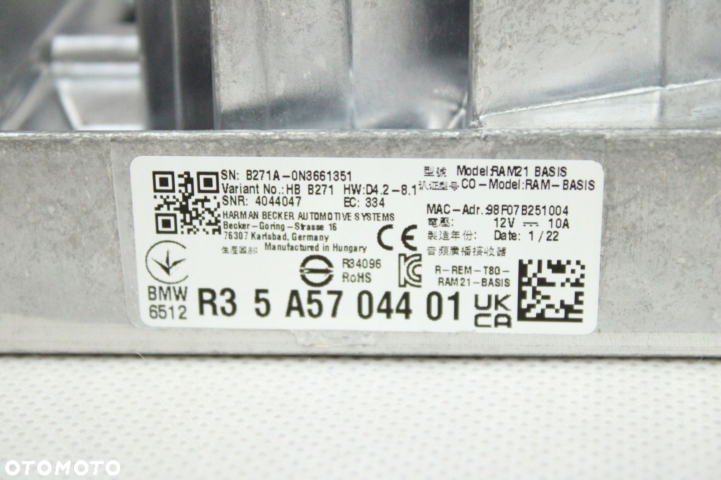 ORYGINALNY WZMACNIACZ HIFI BMW G30 G20 G11 G01 G05 G07 5A57044 - 4
