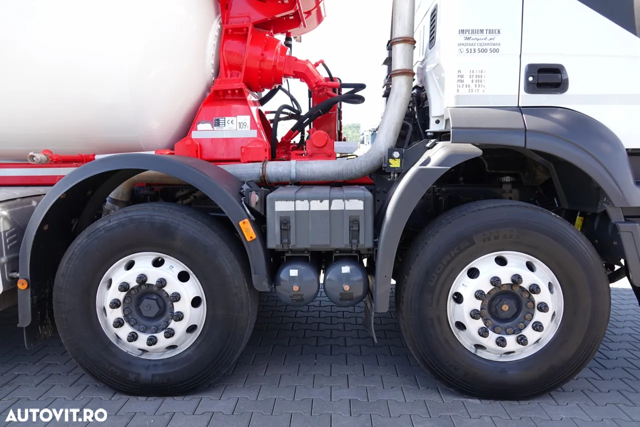 Scania TRAKKER 410 / 8X4 / BETON 9 M3 / PUTZMEISTER / JANTE ALIE / EURO 6 - 21