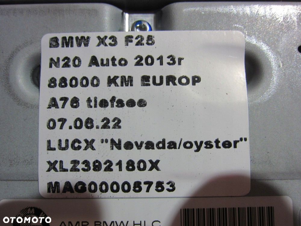 BMW F25 X3 2.0 N20 WZMACNIACZ HI FI HIFI 9283507 - 5