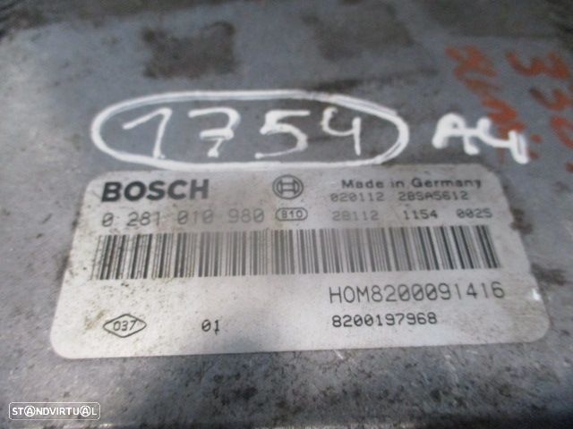 Centralina 8200091416 0281010980 RENAULT SCENIC RX4 2002 1.9 DCI 100CV 5P VERDE BOSCH - 4