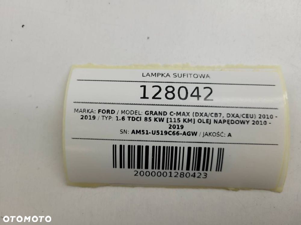 LAMPKA SUFITOWA PODSUFITKI SCHOWEK FORD C-MAX - 13