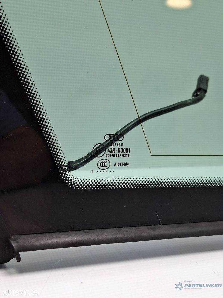 Geam fix lateral stanga spate AUDI A6 III Allroad (4FH, C6) [ 2006 - 2011 ] TDI quattro (CANC) 140KW|190HP OEM 4F9845299K - 3