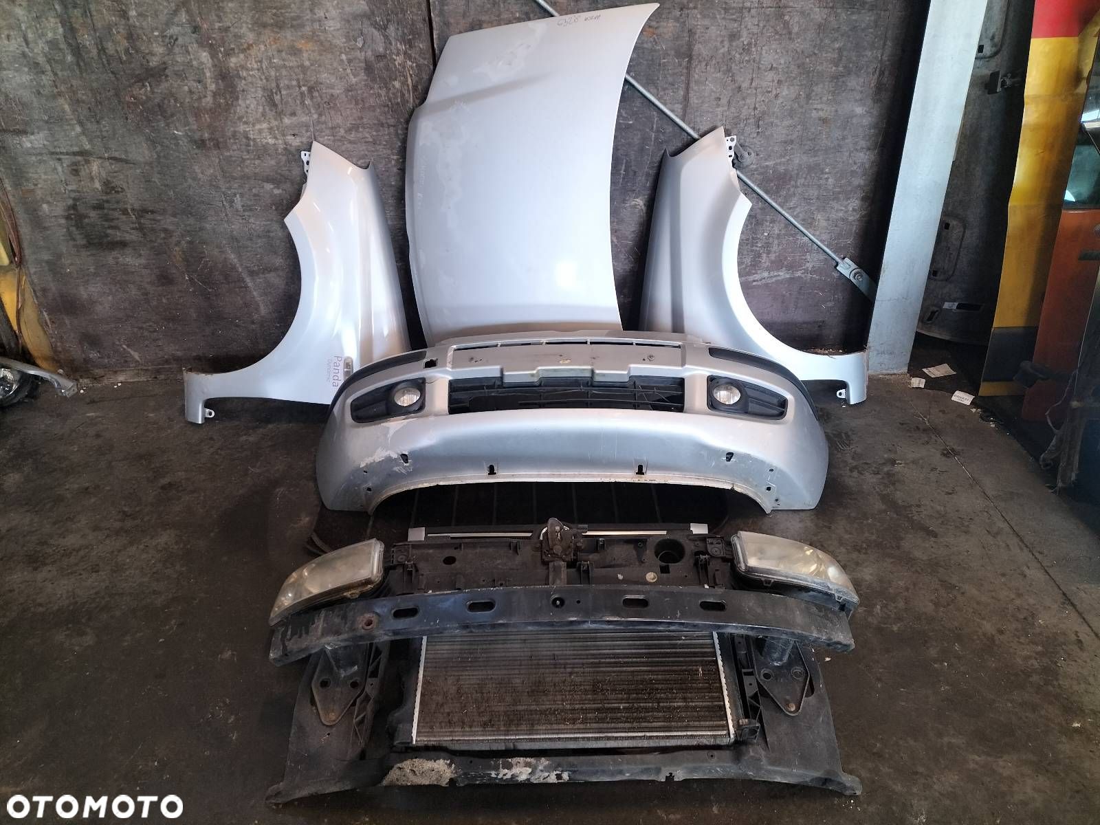 KOMPLETNY PRZÓD MASKA ZDERZAK LAMPY BŁOTNIKI GRILL FIAT PANDA II LIFT - 1