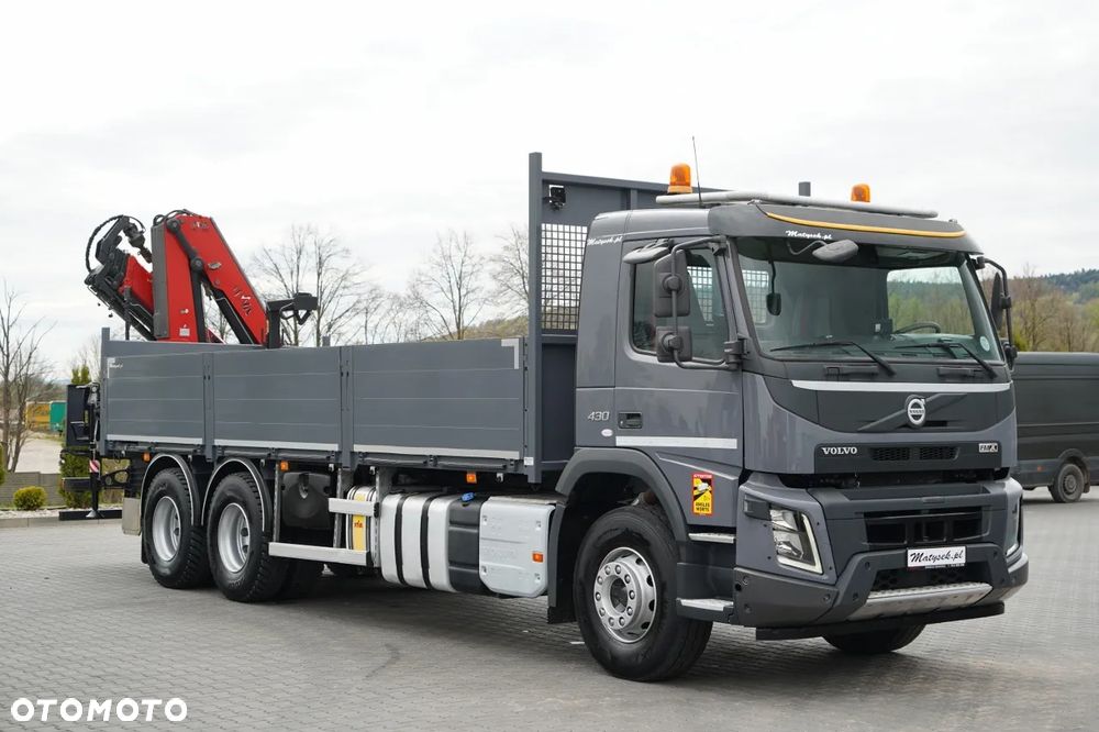 Volvo FHX 430 / SKRZYNIOWY- 7,15 M / HDS HYVA HC-183 / ROTATOR / WIDŁY DO PALET / PILOT - 18