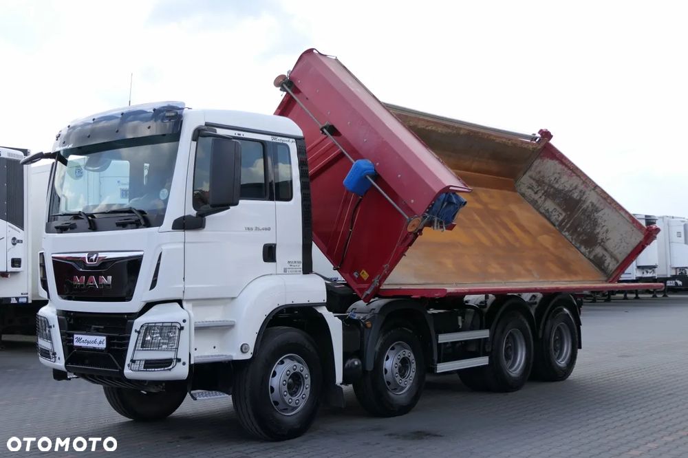 MAN TGS 35.460 / 8X4 / WYWROTKA 2 STR / BORDMATIC / MEILLER KIPPER / AUTOMAT / EURO 6 - 7