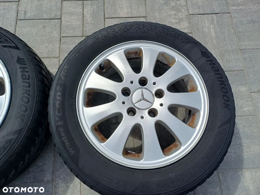 FELGI Z OPONAMI KOŁA ALUMINIOWE MERCEDES R15 5X112 66,6 mm OPONY GOODYEARS R15 185/65 2021r ZIMA NR33 - 5