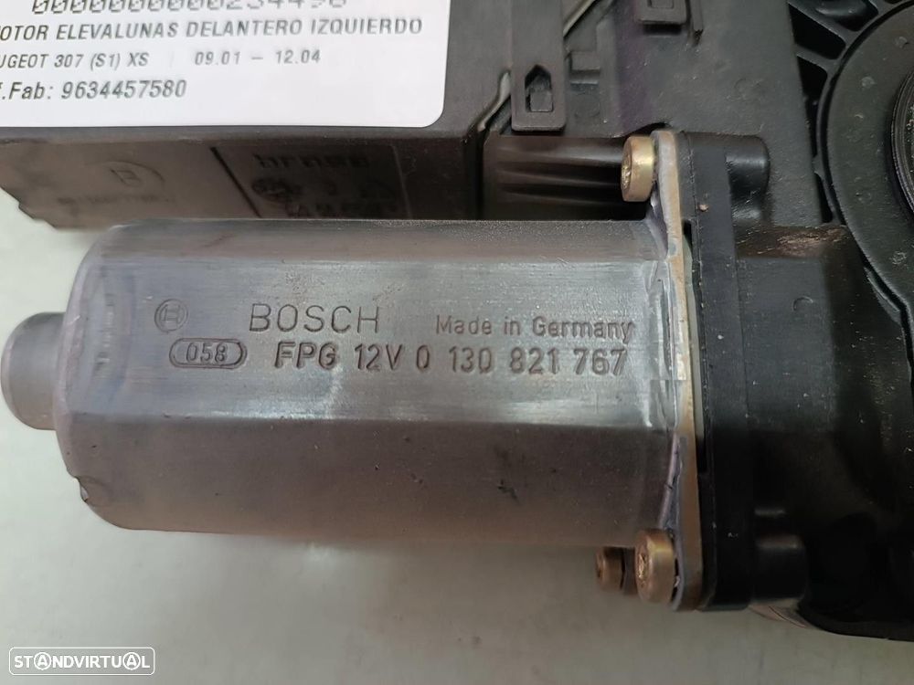 MOTOR ELEVADOR DE VIDRO FRONTAL ESQUERDO PEUGEOT 307 2004 -9634457580 - 2