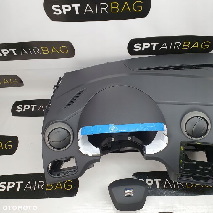 SEAT IBIZA 4 6P LKP DESKA ROZDZIELCZA KONSOLA KOKPIT PULPIT PODUSZKI AIRBAG AIR BAG PASY KIT SET - 2