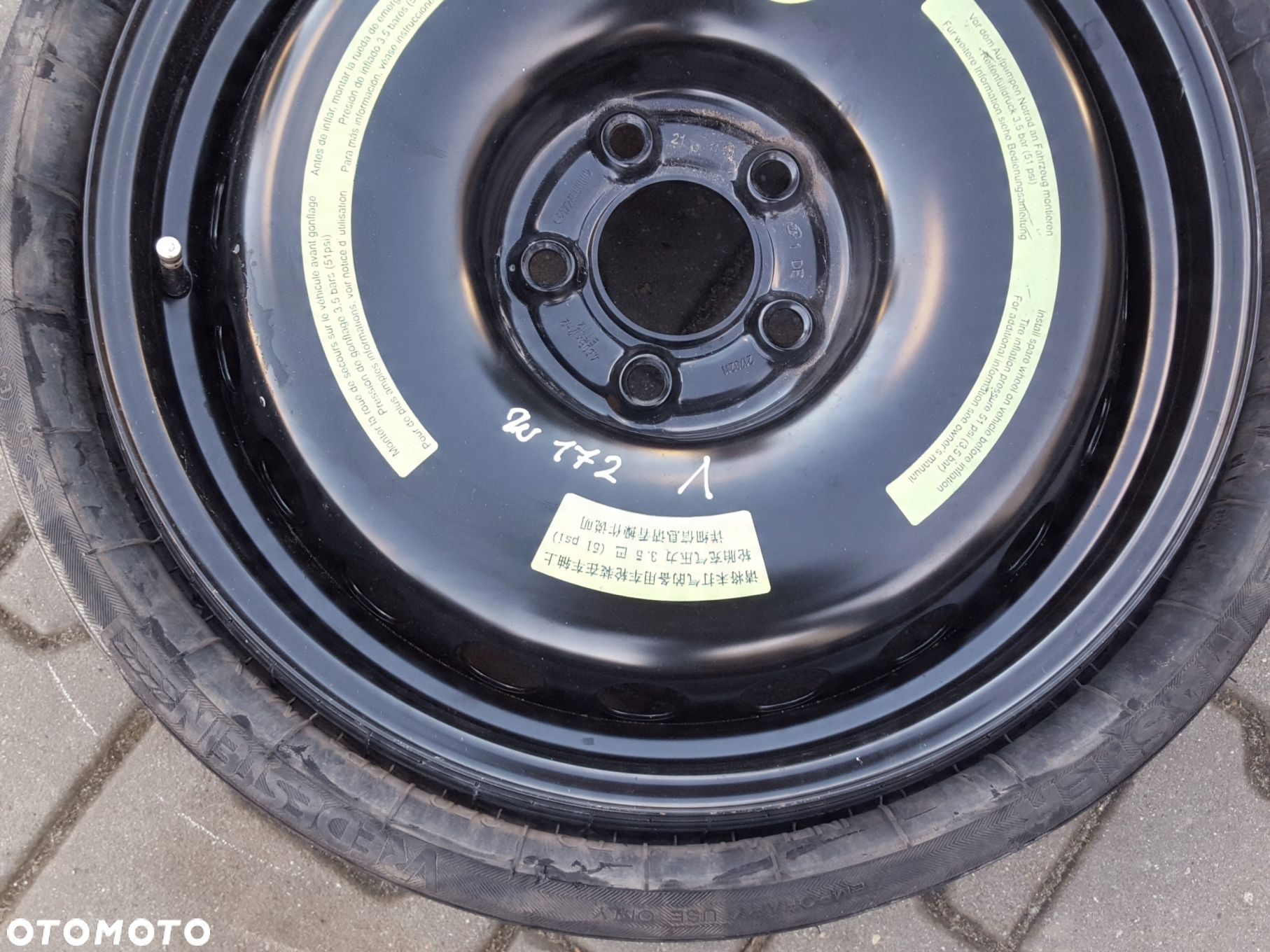 MERCEDES SLK R172 W172 11-19r KOŁO ZAPASOWE 17 5X112 - 3