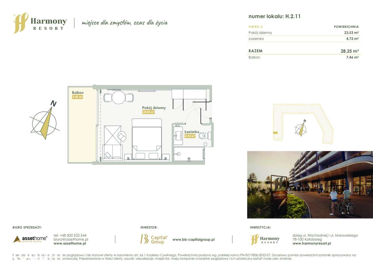 Harmony Resort | apartament 1-pok. | H.2.11