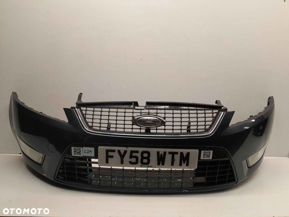 ^ ZDERZAK PRZÓD PRZEDNI FORD MONDEO MK.4 4 IV X6 SZARY GRAFITOWY HALOGENY - 1