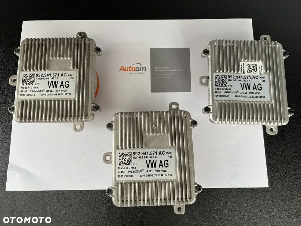 MODUŁ LED PRZETWORNICA VW AUDI SEAT SKODA 992941571AC  ORYG - 1