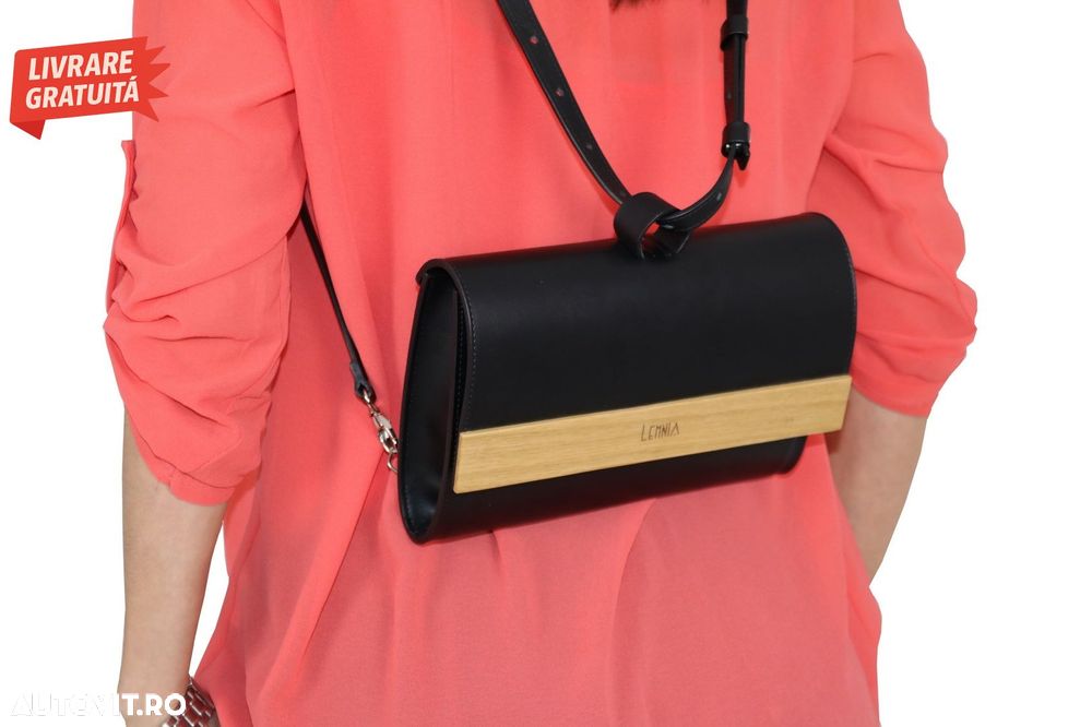 Geanta cu Clapeta Interschimbabila Lemnia Play Negru- livrare gratuita - 16